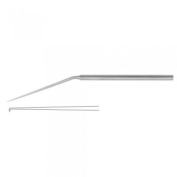 Micro Ear Needle Angled 90° Stainless Steel, 15.5 cm - 6" Tip Size 0.6 mm 
